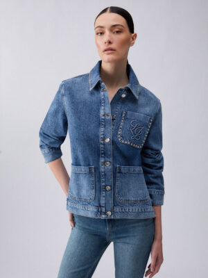 Chaqueta sobrecamisa de denim