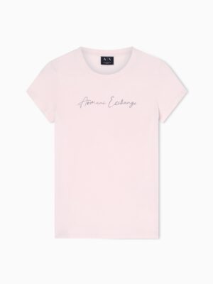 Camiseta de corte entallado con logo brillante