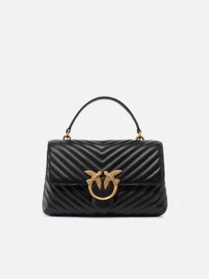 Bolso de mano mediano Love Bag Puff Chevron en napa